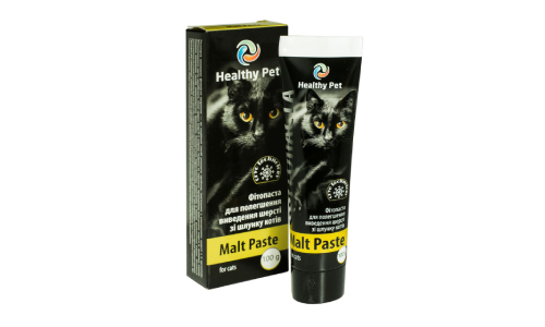 Фитопаста Malt Paste для вывода шерсти из желудка кошек от ТМ Healthy Pet